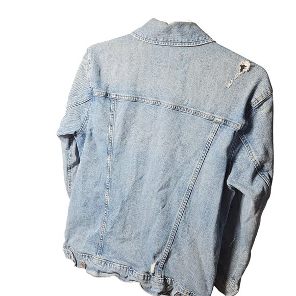 Lucky Brand Light Blue Distressed Denim Jacket S - Picture 5 of 5